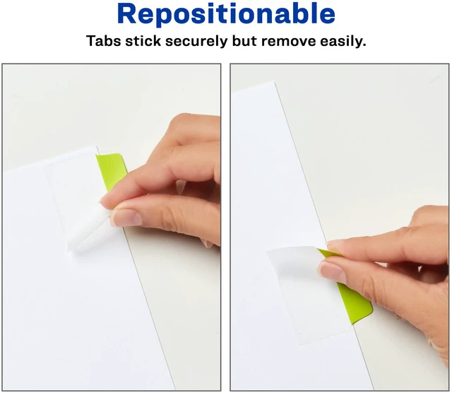 Alt view image 3 of 7 - Ultra Tabs, 2" x 1.5" Repositionable, Neon, 48 Tabs For Marking Pages in Books and Planners, Clear Body, 2-Side Writable Ultra Tabs, Repositionable Adhesive, Smudge-Resistant