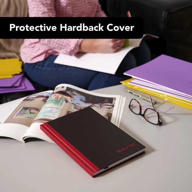 Alt view image 3 of 6 - Notebooks, Business Journals, 2 Pack, 8-/4" x 5-7/8", 96 Sheets, Ruled, Optik Paper, Hardcover, Casebound, (400163207)