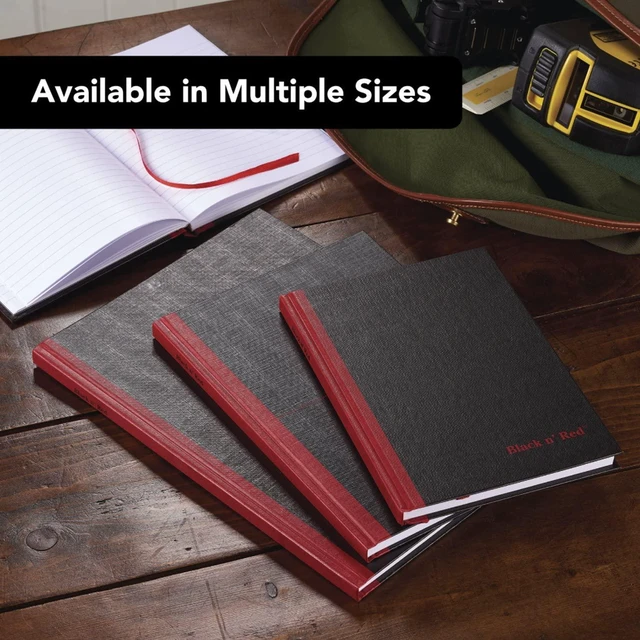 Alt view image 6 of 6 - Notebooks, Business Journals, 2 Pack, 8-/4" x 5-7/8", 96 Sheets, Ruled, Optik Paper, Hardcover, Casebound, (400163207)