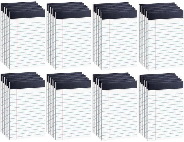 Main image of 48 Pack Legal Pads 5 x 8 Inch White Notepads College Ruled Writing Pads Perforated Memo Pads with Lined Paper for Office, School and Home; Ideal for Notes, Lists, Planning and Daily Writing