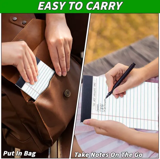 Alt view image 4 of 7 - 48 Pack Legal Pads 5 x 8 Inch White Notepads College Ruled Writing Pads Perforated Memo Pads with Lined Paper for Office, School and Home; Ideal for Notes, Lists, Planning and Daily Writing