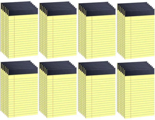 Main image of 48 Pack Legal Pads 5 x 8 Inch Yellow Notepads College Ruled Writing Pads Perforated Memo Pads with Lined Paper for Office, School and Home; Great for Notes, Lists, Planning and Daily Writing