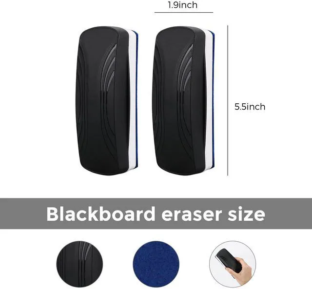 Alt view image 3 of 6 - 4 Pack White Board Eraser,Magnetic Dry Erase Eraser for Classroom Magnetic Dry Eraser for Glass Board,Calendar Board,Back to School&Office Supplies,Teacher Must Haves