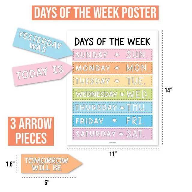Alt view image 3 of 7 - Classroom Calendar Set -School Calendar Bulletin Board Decor Kid Class Calendar for Composition Classroom Decor, Kindergarten Preschool Teacher Must Have, Homeschool & Daycare Essentials