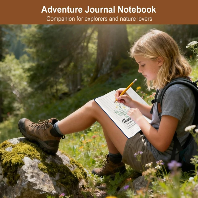Alt view image 6 of 6 - 3 Pack B5 Hardcover Lined Notebook,6.9x9.8 192 pg College Ruled Leather