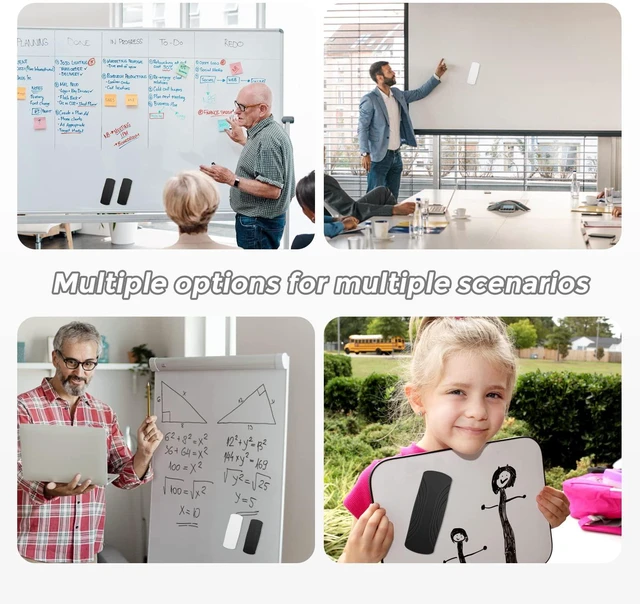 Alt view image 6 of 6 - 4 Pack White Board Eraser,Magnetic Dry Erase Eraser for Classroom Magnetic Dry Eraser for Glass Board,Calendar Board,Back to School&Office Supplies,Teacher Must Haves