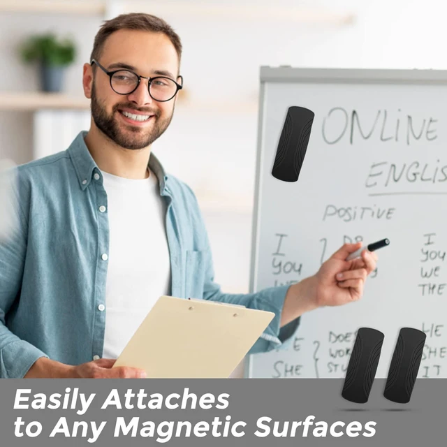 Alt view image 4 of 6 - 4 Pack White Board Eraser,Magnetic Dry Erase Eraser for Classroom Magnetic Dry Eraser for Glass Board,Calendar Board,Back to School&Office Supplies,Teacher Must Haves