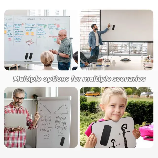 Alt view image 6 of 6 - 4 Pack White Board Eraser,Magnetic Dry Erase Eraser for Classroom Magnetic Dry Eraser for Glass Board,Calendar Board,Back to School&Office Supplies,Teacher Must Haves