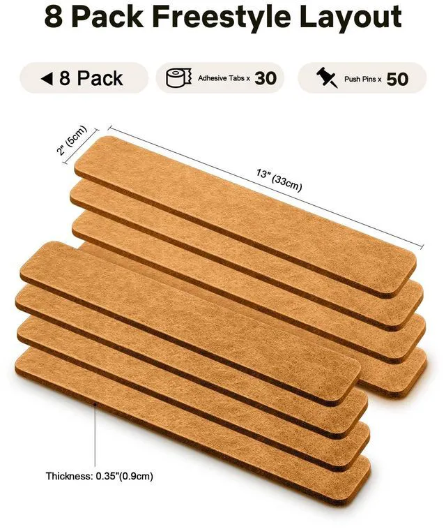 Alt view image 3 of 7 - Small Cork Bulletin Board Tiles, Felt Wall Decor and Office Desk Accessories for Vision, Message Center, Picture and Prayer Board, Dorm, Room, Home Office Essentials and Organization(Sunset Yellow)