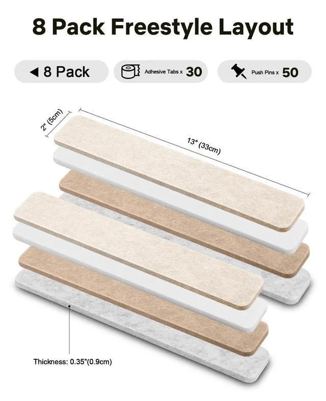 Alt view image 2 of 7 - Small Cork Bulletin Board Tiles, Felt Wall Decor and Office Desk Accessories for Vision, Message Center, Picture and Prayer Board, Dorm, Room, Home Office Essentials and Organization(Stone Beige)