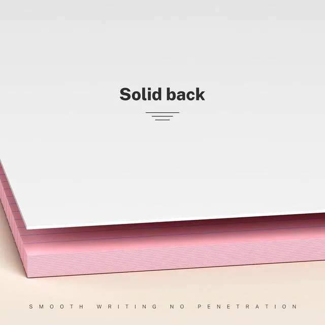 Alt view image 6 of 7 - 8.5 x 11 Inch Pink Legal Pads, 6-Pack College Ruled Paper Note Pads Narrow Ruled Notepad Perforated Writing Pad 8.5x11 Pads of Paper 300 Sheets