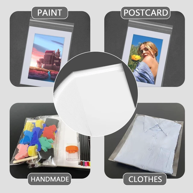 Alt view image 6 of 7 - 50 Pack Acid-Free Crystal Clear Sleeves Storage Bags for 8.5x11 Art Prints Pictures,Photos,Framing Mat Mattes (Bag Size: 9"x11 3/7")
