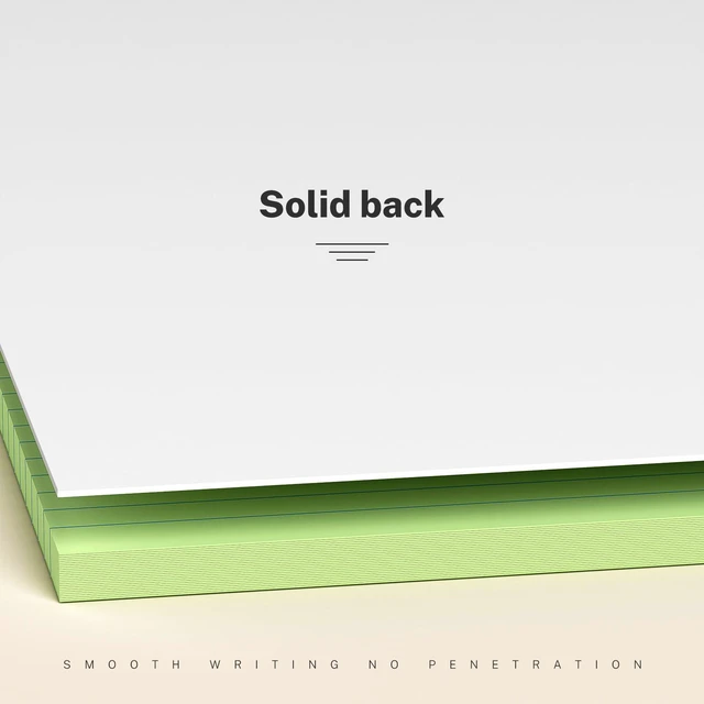 Alt view image 6 of 7 - 300 Sheets Green Legal Pads 8.5 x 11 College Ruled Paper 6-Pack Note Pads Narrow Ruled 50 Sheets per Notepad Perforated Writing Pad Durable Sturdy Back 8x11 Pads of Paper