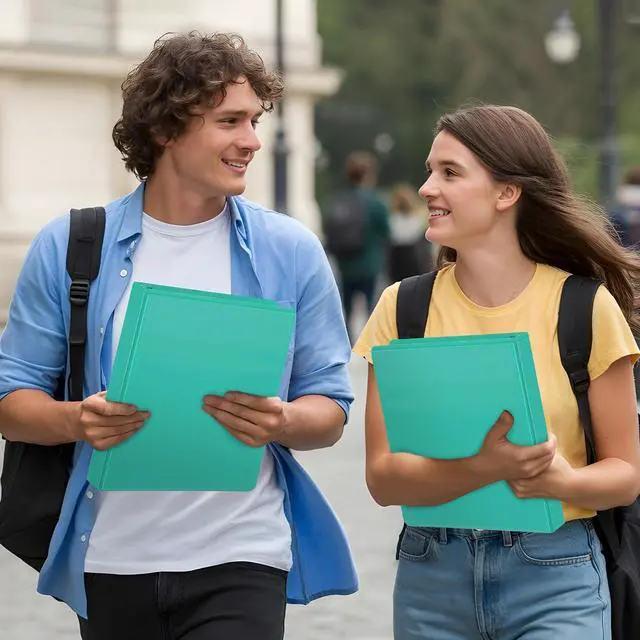 Alt view image 7 of 7 - Sturdy 1 Inch D Ring Binders with 2 Pockets, 6 Pack, Lake Green 3 Ring Binders with Clear View Cover, Hold 225 Sheets of US Letter Size Paper, PVC-Free for Office, Home, School