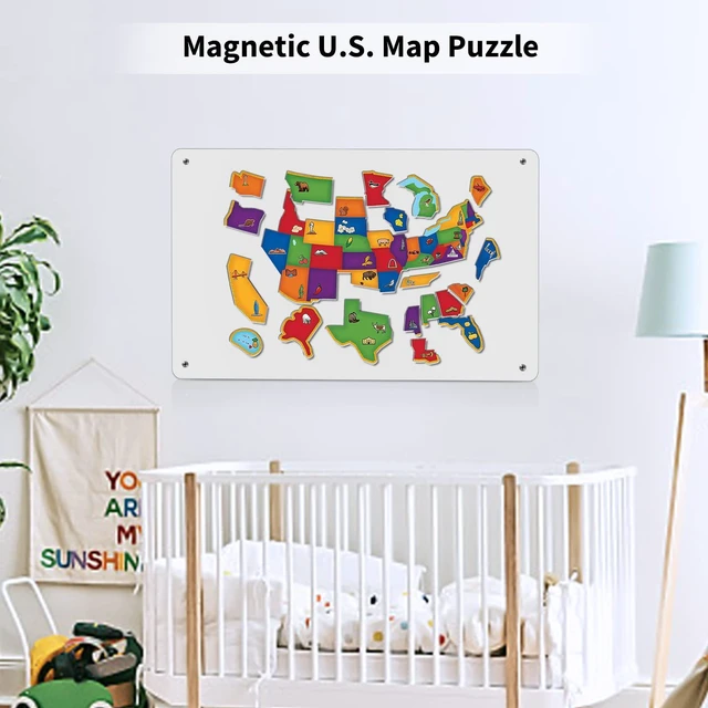 Alt view image 5 of 6 - 17.7" x 11.8" 2 Pack White Metal Magnetic Board - Magnet Bulletin Board to Display Magnetic Letters Numbers Animal, Poetry, Spice Jars, Notes, Photos, Suitable for Wall, Refrigerator, Cubicle