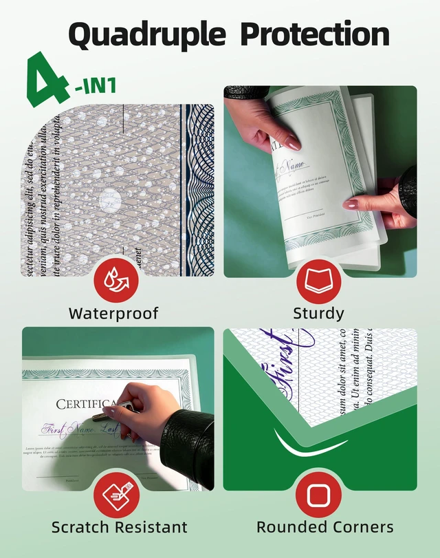 Alt view image 7 of 7 - 100Pack Legal Size Laminating Sheets 5Mil -8.5"x14" (9x14.5) Laminating Pouches No Bubble Thermal Laminating Sheets for Documents, Menus, Certificates & School/Office Use