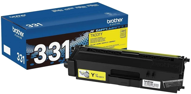 Alt view image 7 of 7 - Genuine Standard Yield Toner Cartridge, TN331Y, Replacement Yellow Toner, Page Yield Up to 1,500 Pages, Amazon Dash Replenishment Cartridge, TN331