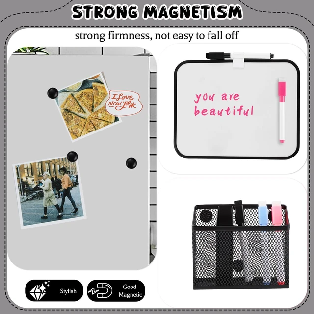 Alt view image 4 of 7 - 13 Pcs Black Locker Accessories for Girls Locker Organizer Kit Back to School Party Office School, Locker Shelf for Girls Including Organizing Shelf Magnetic Whiteboard Mirror