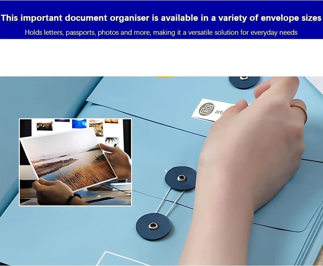 Alt view image 2 of 7 - Document Organizer, Emergency Document Organizer - Veleron Life Organizer for Important Papers, Emergency Binder, Birth Certificates, Social Security Cards, Passports, Photos, and Letters