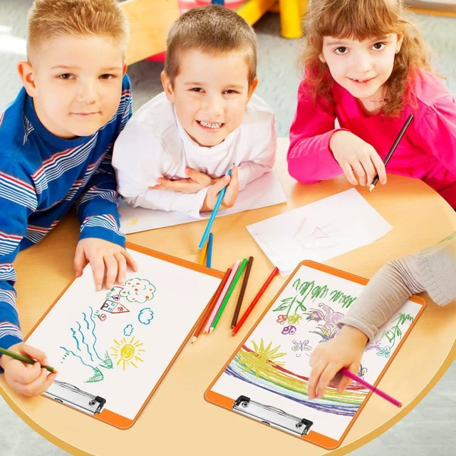 Alt view image 7 of 7 - 12 Pack Plastic Clipboards, Low Profile Clip, Letter Size, 6 Colors Clear Colored Clipboards, 12.5 x 9 Inch, Fit 8.5x11 Letter Size Paper, Office, Classroom, Assorted 6 Colors, ECO Friendly