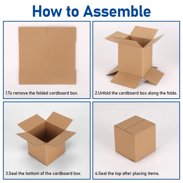 Alt view image 6 of 7 - 30 Packs 4x4x4 Shipping Boxes for Small Business, Corrugated Cardboard Boxes Bulk for Shipping Packing Mailing