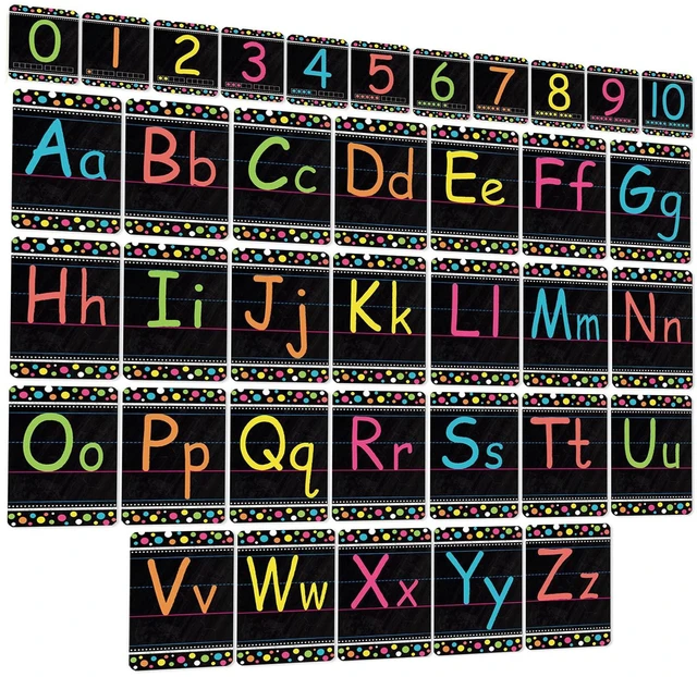 Main image of Bulletin Board Letters - ABC Alphabet Poster Classroom Decorating Set Toddler English Poster Kindergarten Elementary Classroom Nursery Home Wall DecorationBlackboards