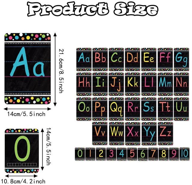 Alt view image 5 of 6 - Bulletin Board Letters - ABC Alphabet Poster Classroom Decorating Set Toddler English Poster Kindergarten Elementary Classroom Nursery Home Wall DecorationBlackboards