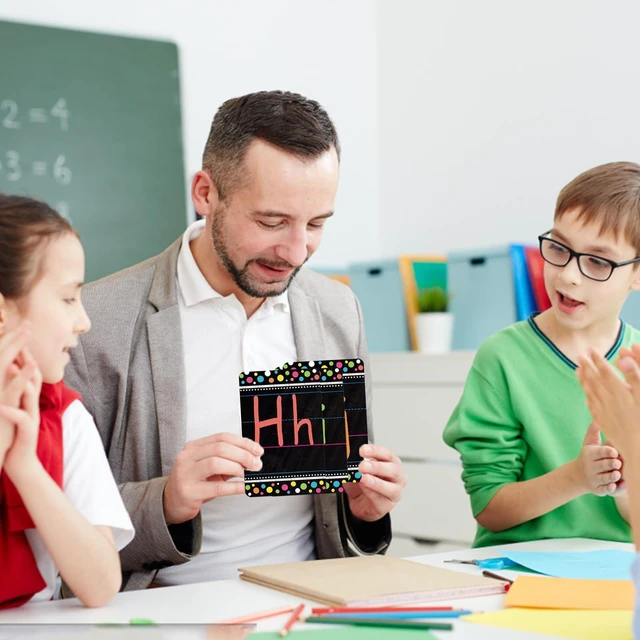Alt view image 6 of 6 - Bulletin Board Letters - ABC Alphabet Poster Classroom Decorating Set Toddler English Poster Kindergarten Elementary Classroom Nursery Home Wall DecorationBlackboards