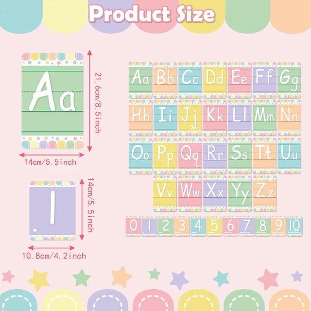 Alt view image 5 of 7 - Bulletin Board Letters - ABC Alphabet Poster Classroom Decorating Set Toddler English Poster Kindergarten Elementary Classroom Nursery Home Wall DecorationSoft Tones