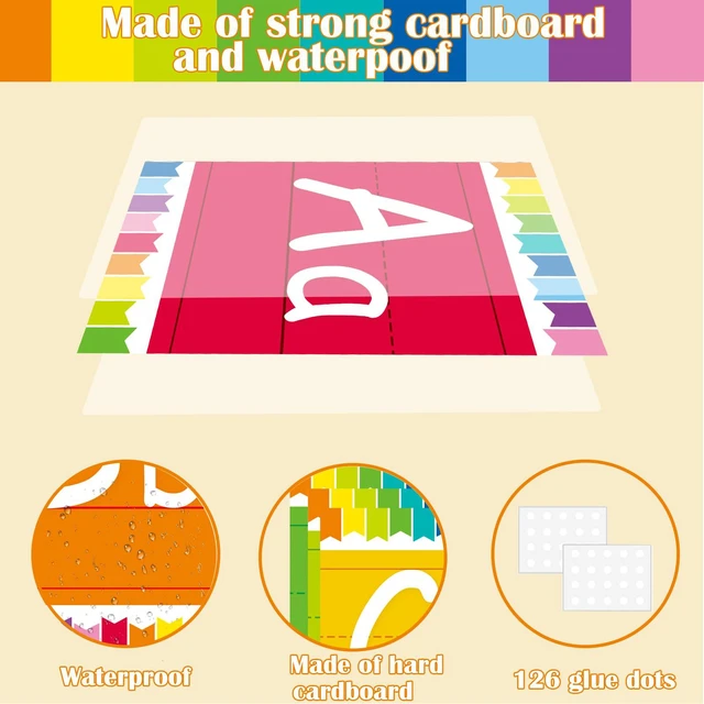 Alt view image 5 of 7 - Bulletin Board Alphabet - ABC Alphabet Poster Classroom Decorating Set Preschool English Poster Kindergarten Elementary Classroom Wall Decor Daycare Homeschool Supplies (Colorful)