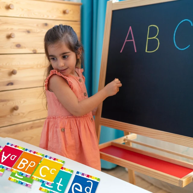 Alt view image 7 of 7 - Bulletin Board Alphabet - ABC Alphabet Poster Classroom Decorating Set Preschool English Poster Kindergarten Elementary Classroom Wall Decor Daycare Homeschool Supplies (Colorful)