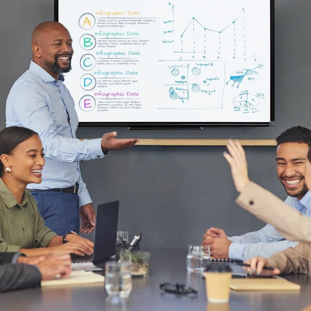 Alt view image 5 of 5 - 32x44 Inch Large Magnetic Dry Erase Board, Wall-Mounted Whiteboard Black Aluminum Frame, Smooth Durable No Ghosting for Home School Office Conference