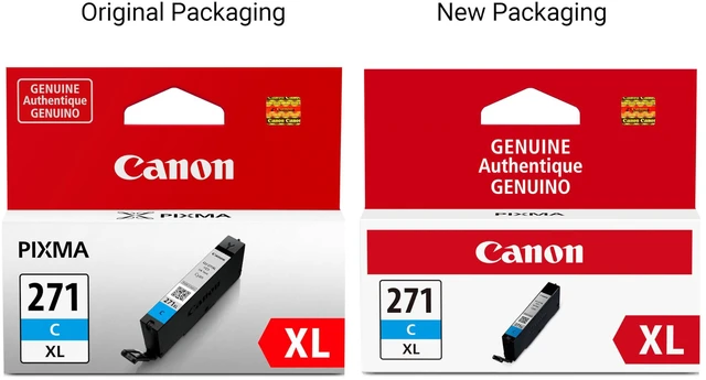 Alt view image 4 of 7 - CLI-271XL Genuine Cyan Ink Tank, Compatible with MG6820, MG6821, MG6822, MG5720, MG5721, MG5722, MG7720, TS5020, TS6020, TS8020, and TS9020 (Optional) Printers