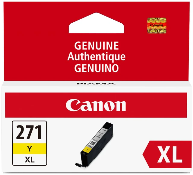 Main image of CLI-271XL Genuine Yellow Ink Tank, Compatible with MG6820, MG6821, MG6822, MG5720, MG5721, MG5722, MG7720, TS5020, TS6020, TS8020, and TS9020 (Optional) Printers