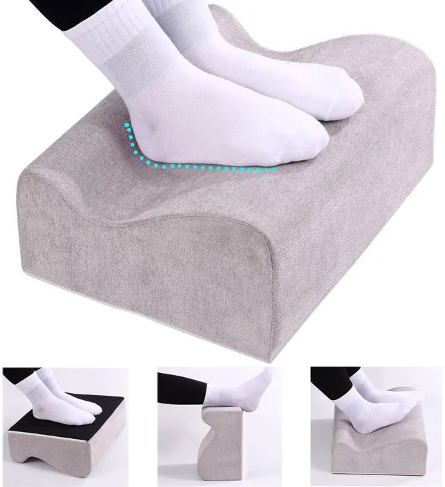 Main image of Work Foot Rest Under Desk,Comfort Foot Rest for Couch Foot Rest For Under Desk at Work,At Soft Ergonomic Footrest, Support Foot Pillow,Heel Chair,Leg Elevation Pillow Light Grey
