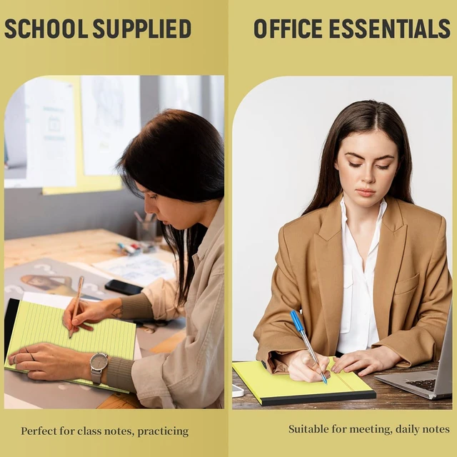 Alt view image 7 of 7 - 24 Pack Legal Pads 8.5 x 11 College Ruled Writing Pads, 720 Sheets Notepads Legal Note Pads 8.5 x 11 Narrow Ruled Lined Paper Pads, Perforated Notepads Notebook Yellow Paper Tablets Notepad 8.5 x 11