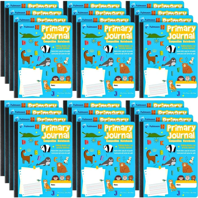 Main image of 24 Pcs Primary Composition Notebook K-2 with Picture Space Primary Journal Grades K-2 Draw and Write Journal Composition Book for Preschool Classroom, 80 Sheet (Blue)