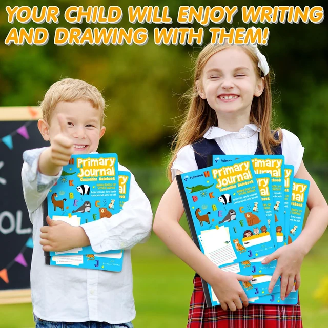 Alt view image 6 of 6 - 24 Pcs Primary Composition Notebook K-2 with Picture Space Primary Journal Grades K-2 Draw and Write Journal Composition Book for Preschool Classroom, 80 Sheet (Blue)