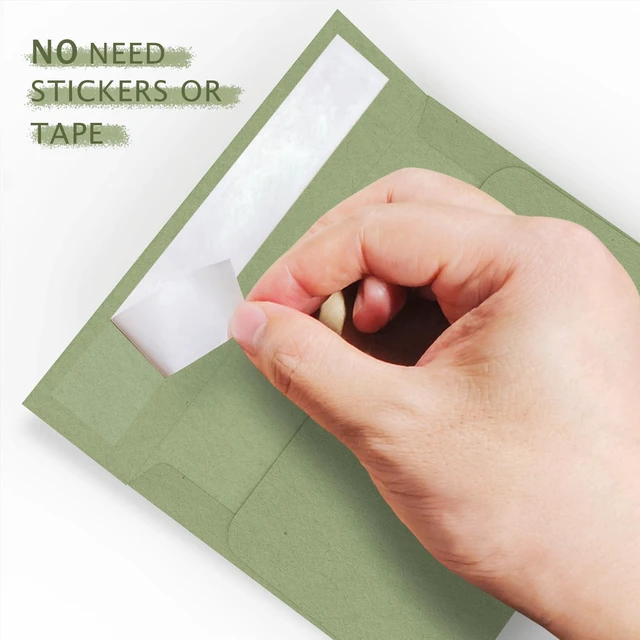 Alt view image 3 of 7 - 100 Pack A2 Sage Green Envelopes Self Seal, 4.375 x 5.75 Greeting Card Envelopes 120 GSM, Printable for 4.25 x 5.5 Cards, Photos, Invitations, Weddings, Graduation, Baby Shower