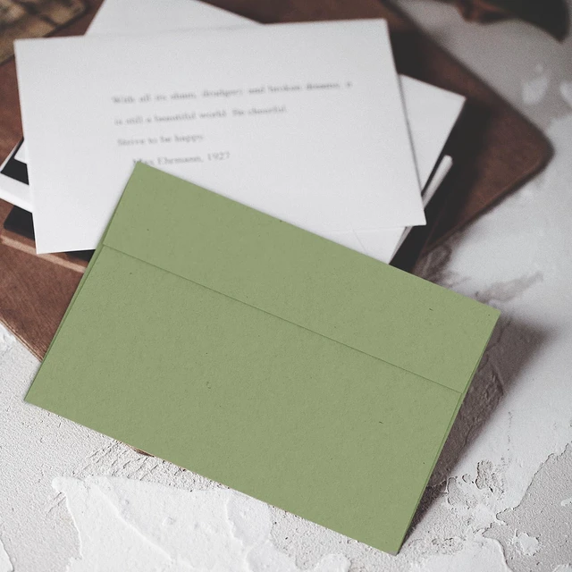Alt view image 6 of 7 - 100 Pack A2 Sage Green Envelopes Self Seal, 4.375 x 5.75 Greeting Card Envelopes 120 GSM, Printable for 4.25 x 5.5 Cards, Photos, Invitations, Weddings, Graduation, Baby Shower