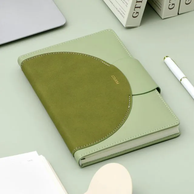 Alt view image 2 of 7 - Journal for Women Leather Journaling Notebooks Hardcover Diary Green Buckle Closure, A5 Journals for Writing, 100 GSM Lined Journal for Business Work School, Note Taking, 5.9" x8.5"