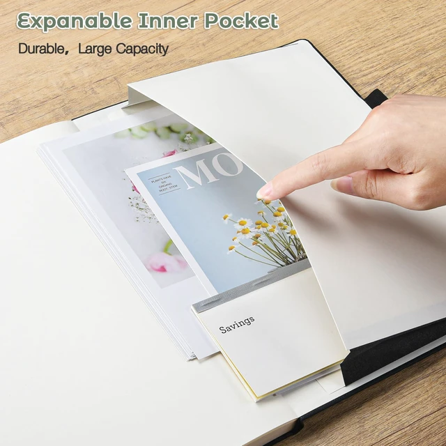Alt view image 4 of 6 - College Ruled Notebook, Large A4 Hardcover Leather Journal for Women Men 5 Pack Lined Journal Notebook for Work School, No Bleed Thick Paper, Lay Flat, 8.5" x 11", Professional Business Notebook