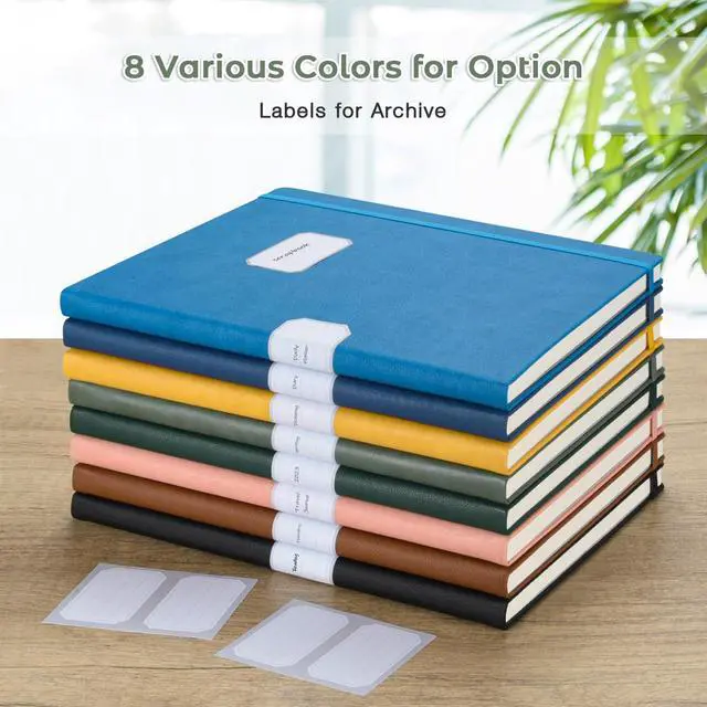 Alt view image 6 of 6 - College Ruled Notebook, Large A4 Hardcover Leather Journal for Women Men 5 Pack Lined Journal Notebook for Work School, No Bleed Thick Paper, Lay Flat, 8.5" x 11", Professional Business Notebook