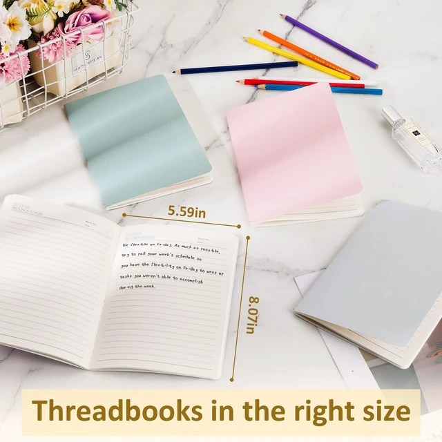 Alt view image 4 of 6 - 24 Pack Lined journals bulk,A5 College Ruled Composition Notebooks Cute Colored Cover Notebook,72 Pages/36 Sheets,8.3x5.5 Inch,Writing Journal for Office School Travel