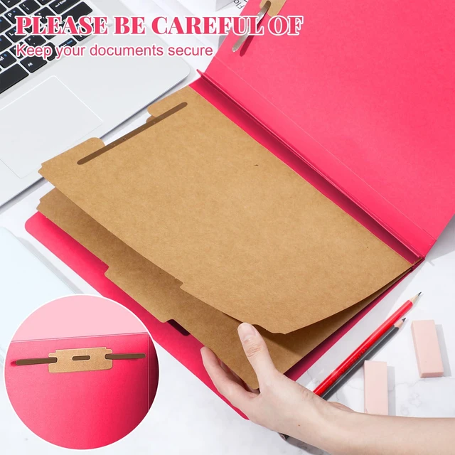 Alt view image 4 of 6 - 12 Pcs Classification Folders Letter Size Bulk, Hot Pink