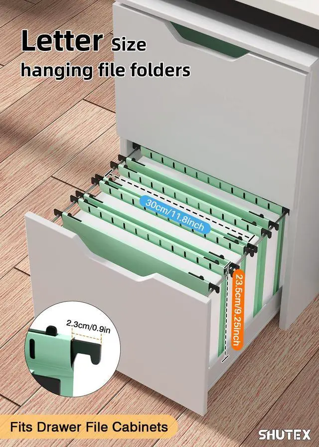 Alt view image 2 of 7 - Plastic Hanging File Folder, 12 Pack, Letter Size, Sage Green Extra Capacity,12 Pack Reinforced Hang Folders,Heavy Duty 2 Inch Expansion,Filing Cabinet Folder for Bulk Files/Medical Chart