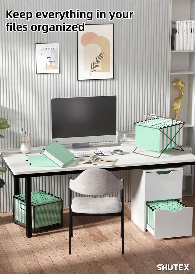 Alt view image 7 of 7 - Plastic Hanging File Folder, 12 Pack, Letter Size, Sage Green Extra Capacity,12 Pack Reinforced Hang Folders,Heavy Duty 2 Inch Expansion,Filing Cabinet Folder for Bulk Files/Medical Chart