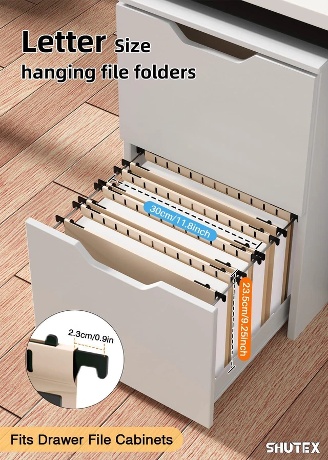 Alt view image 2 of 7 - Plastic Hanging File Folder, 12 Pack, Letter Size, Light Pink Extra Capacity,12 Pack Reinforced Hang Folders,Heavy Duty 2 Inch Expansion,Filing Cabinet Folder for Bulk Files/Medical Chart