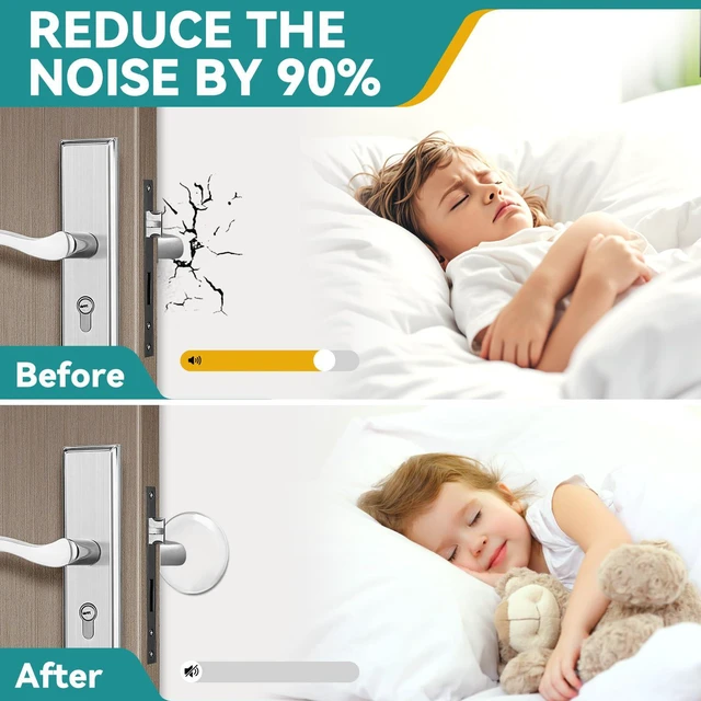 Alt view image 6 of 7 - Door Stoppers for Wall, 2" Clear Silicone Door Knob Wall Protectors 12 Pack Strong Self-Adhesive Door Stop Bumpers, Quiet & Shock-Absorbing, Multi-Surface Use, Easy to Install, Prevents Wall Damage