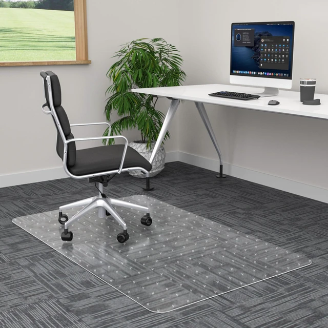 Main image of Office Chair Mat for Carpet, 30" x 48" Clear Desk Chair Mat for Low Pile Carpeted Floors- Easy Glide Plastic Floor Mat for Office Chair on Carpet
